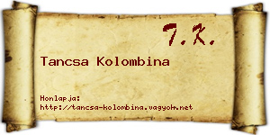 Tancsa Kolombina névjegykártya